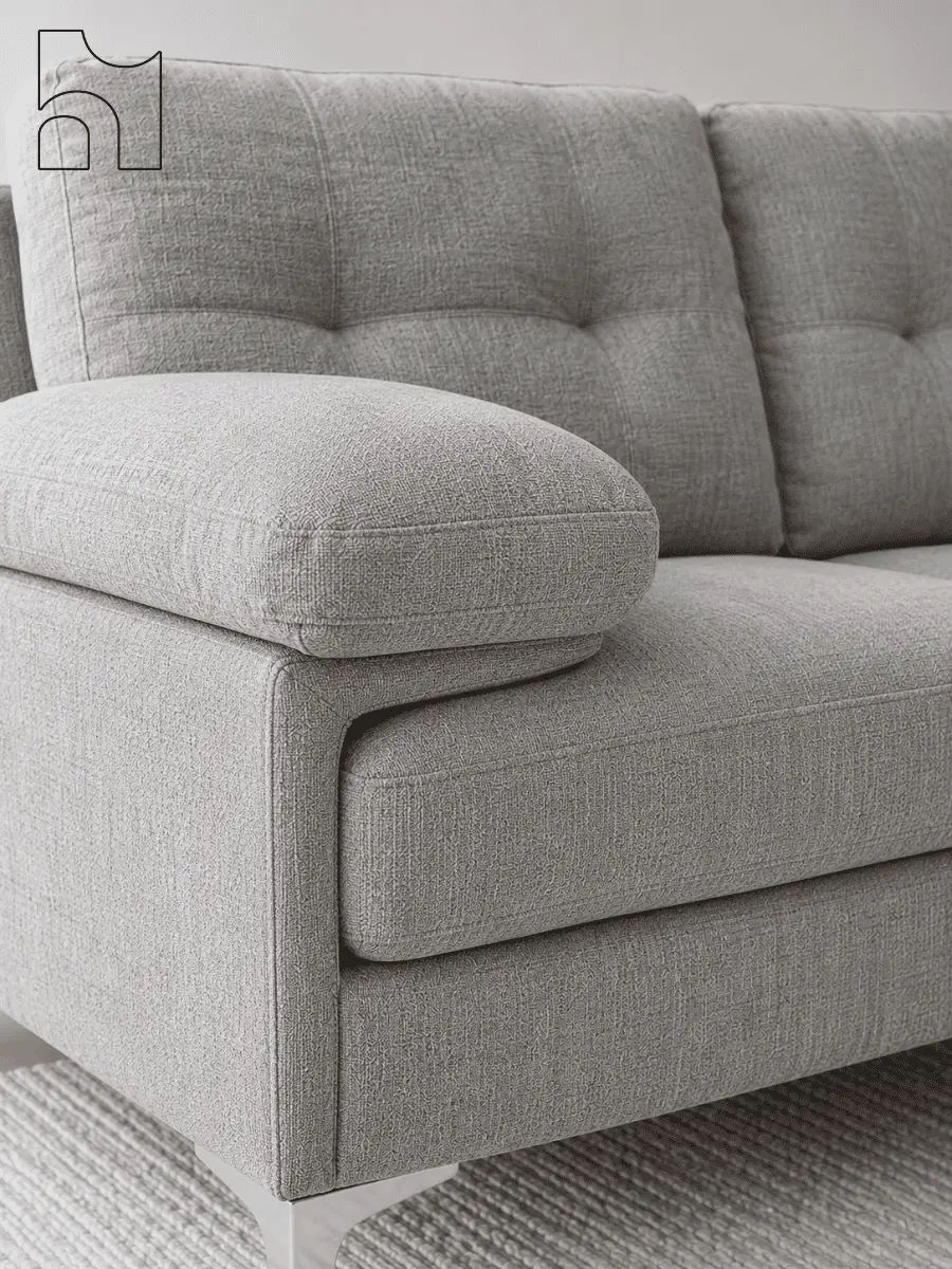 L Shape Sofa with high-density foam and washable cushion covers