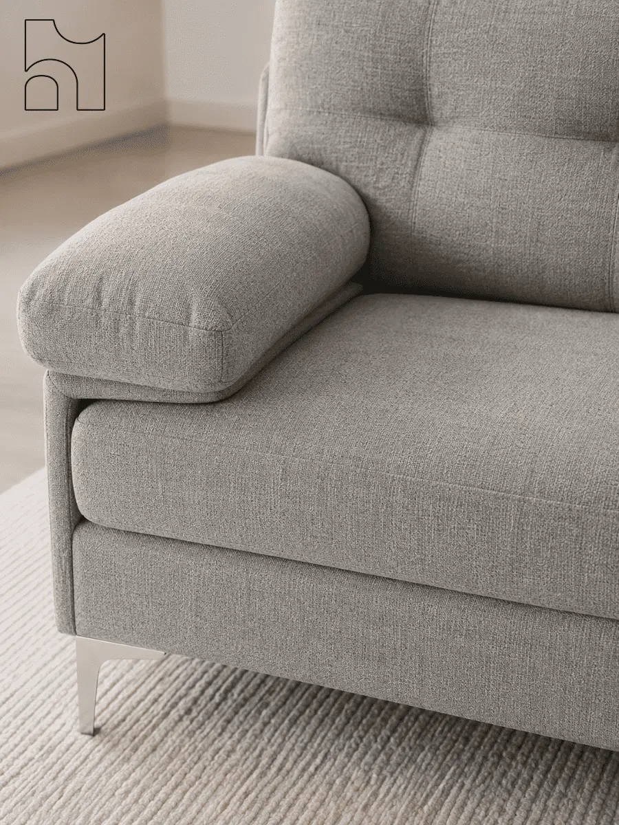 L Shape Sofa with high-density foam and washable cushion covers