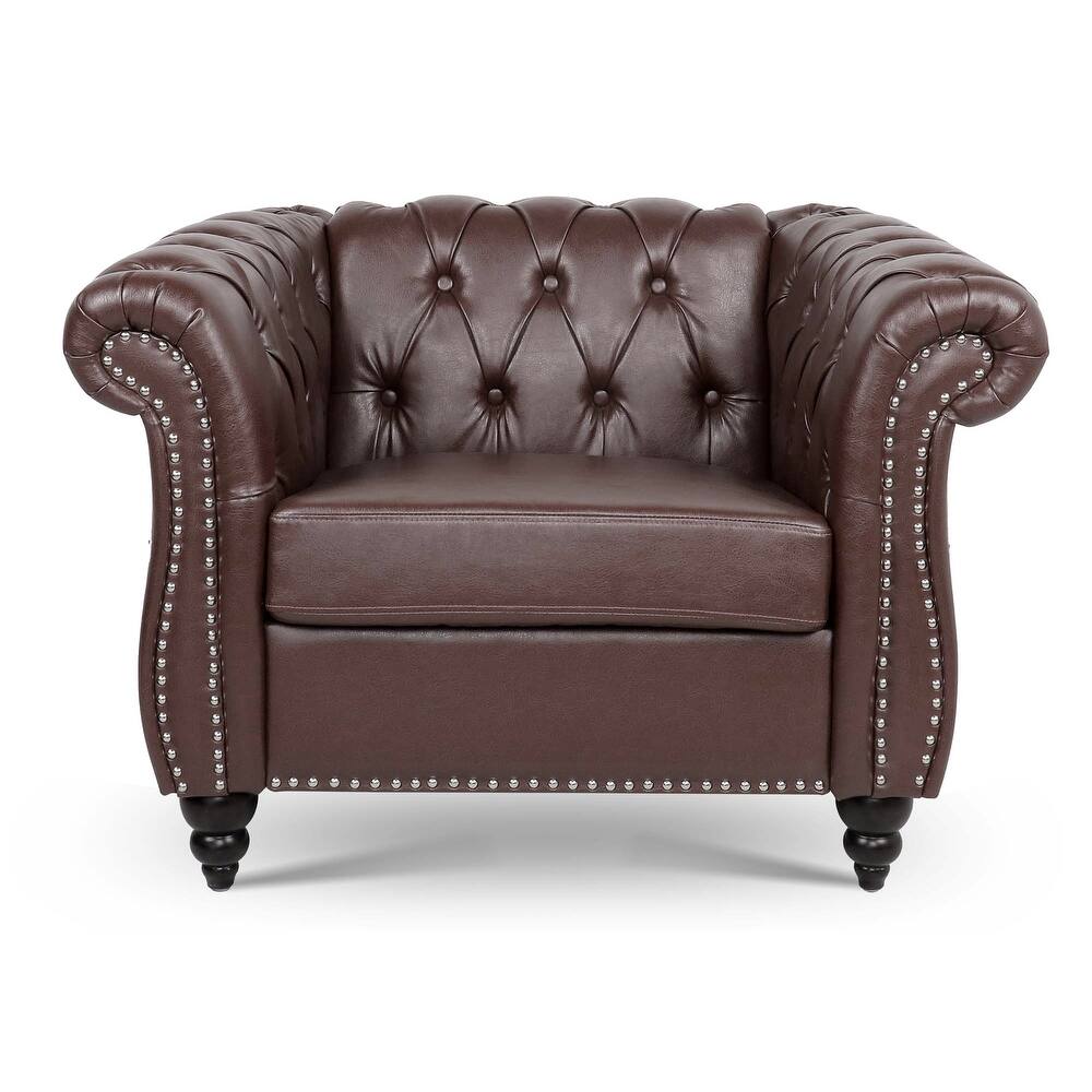 Yocwo Faux Leather Couches 3 Piece Full Set