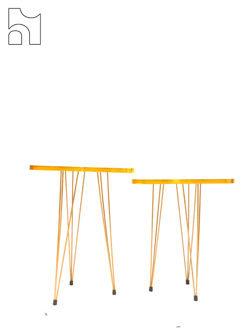 TwistNest Modern Metal Side Tables (Set of 2) – Gold Accent Tables