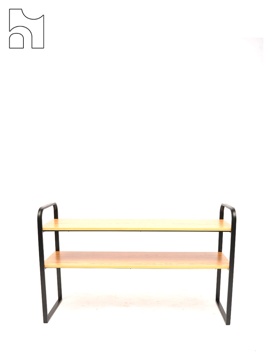2-Tier Console Shelf – Industrial Style Storage for Modern Interiors