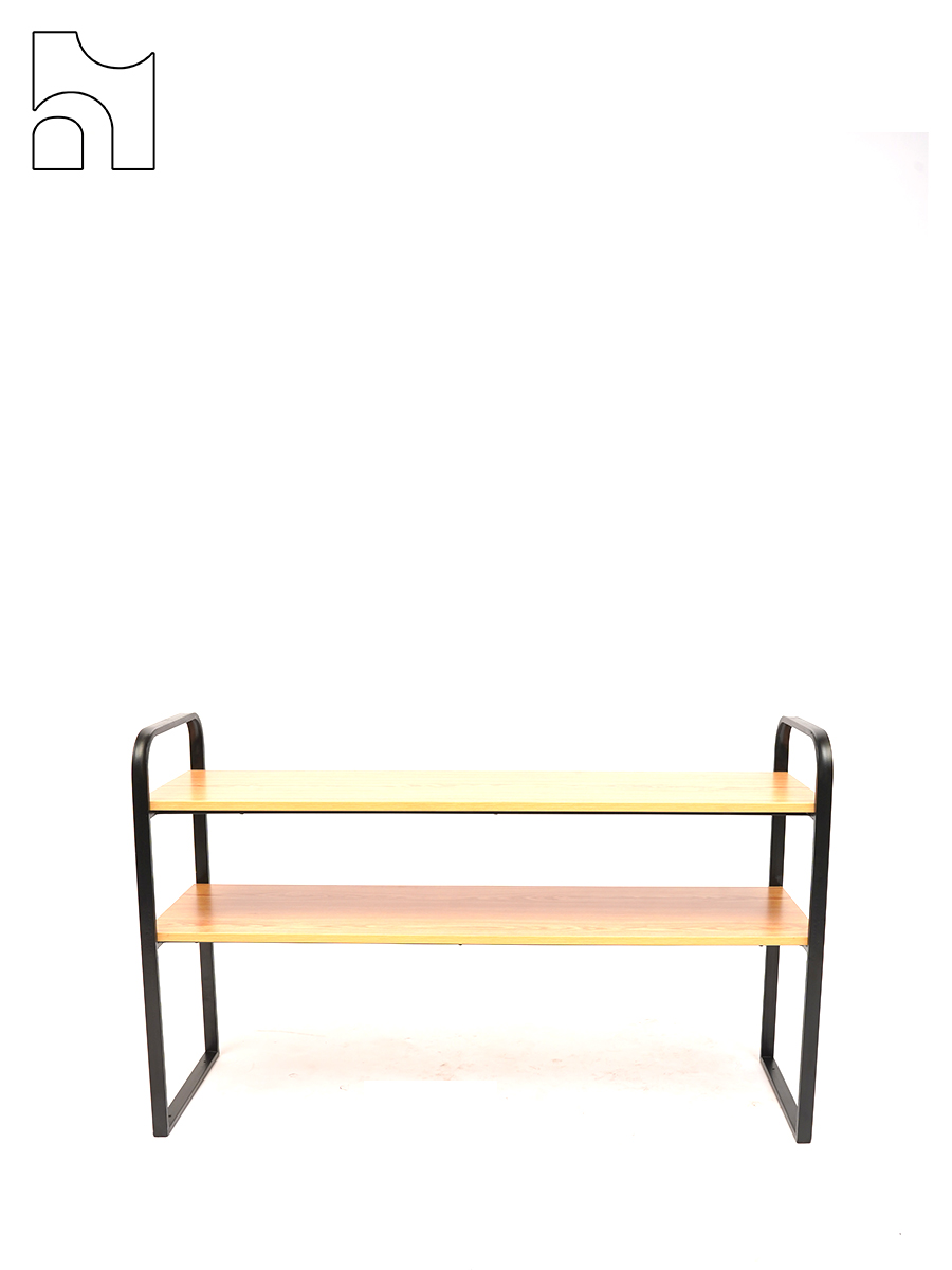 2-Tier Console Shelf – Industrial Style Storage for Modern Interiors