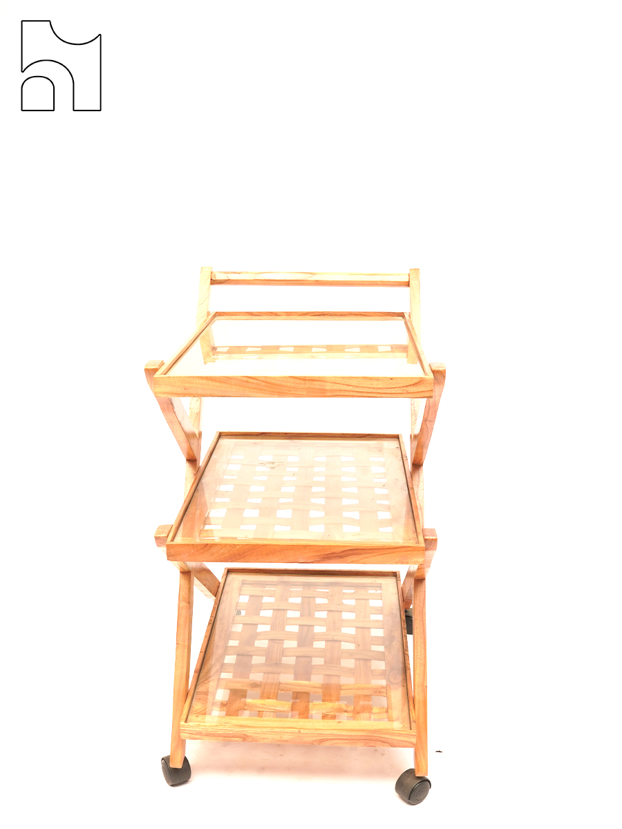 Wooden Serving Cart