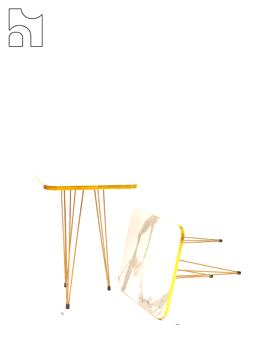 TwistNest Modern Metal Side Tables (Set of 2) – Gold Accent Tables