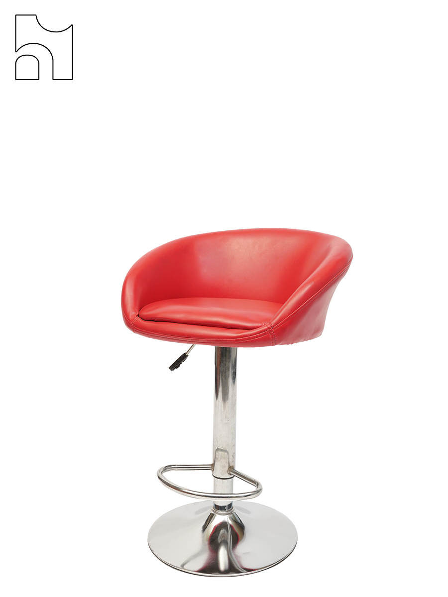 Vivid Red Bar Stool - Image 2
