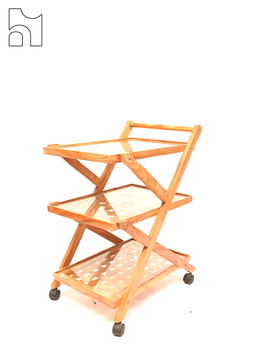 Wooden Serving Cart - Image 2