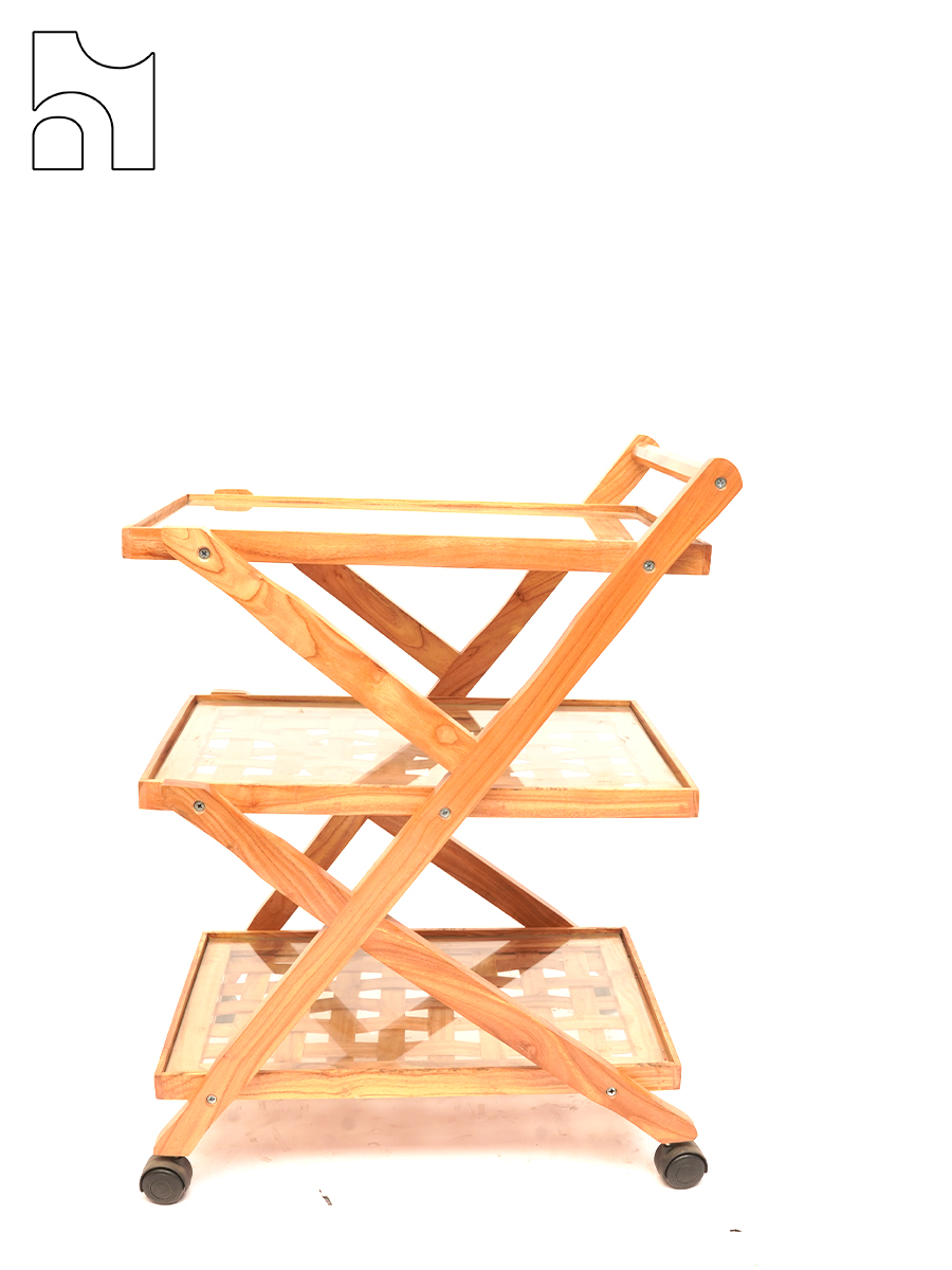 Wooden Serving Cart - Image 3