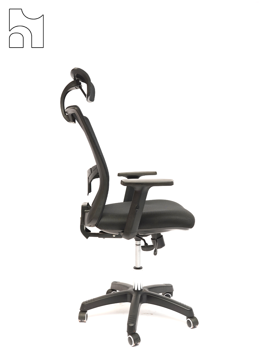FlexSpine Elite Chair – Adaptive Mesh Back with 3D Headrest Support