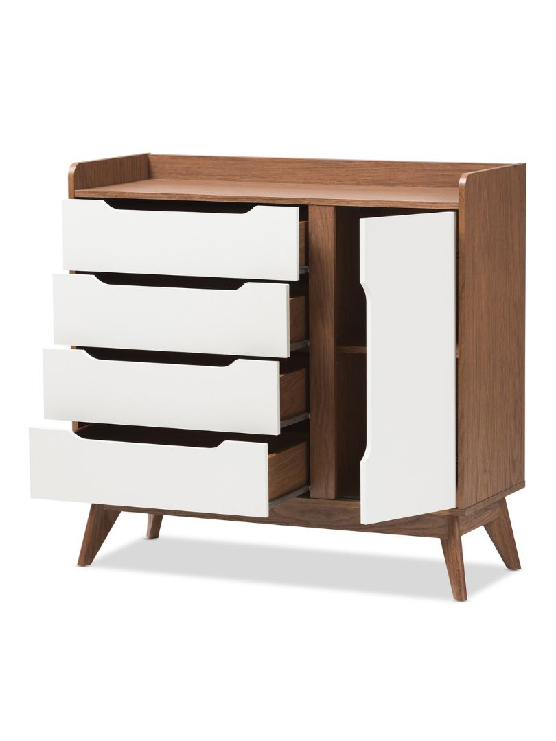 4 Drawers Shoe Rack with Storage Cabinet - Image 5