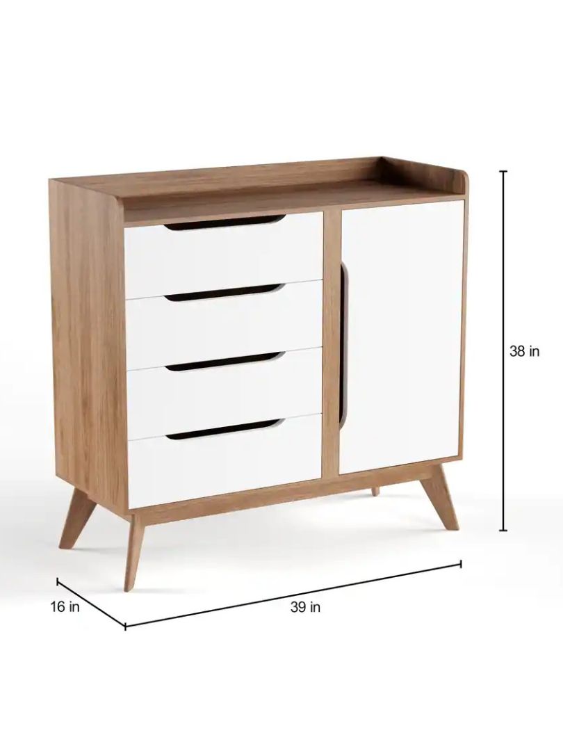 4 Drawers Shoe Rack with Storage Cabinet - Image 7