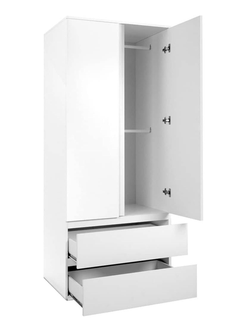 Handle-less Design 2 Doors Wardrobe with 2 Drawers - Image 6