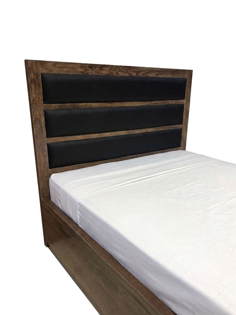 Classic Walnut-Finish Single Bed - Image 4