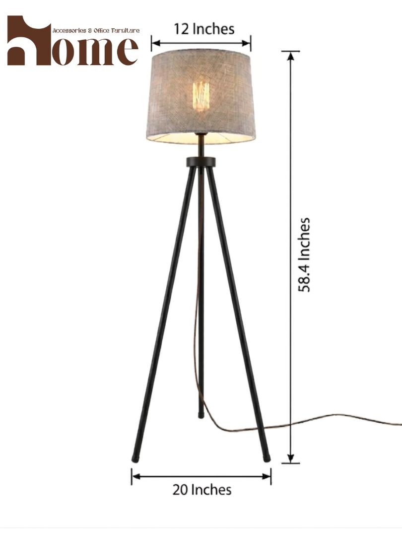Modern Tripod Floor Lamp for Living Room | 58.4 Inches Tall Standing Lamp with 3 in 1 Light Shades for Drawing Room Corner - Image 3