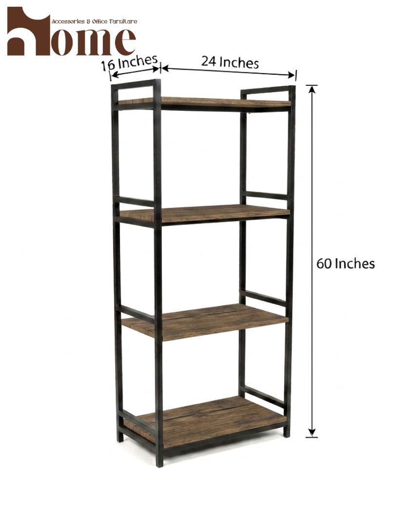 Modern 4-Tier Kitchen Rack | Multi-Purpose Standing Microwave Oven Stand | Spice Rack with Open Utility Storage Space - Image 5