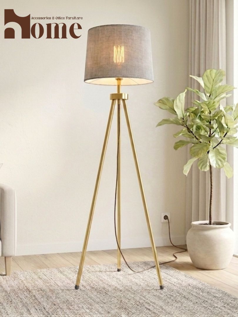 Modern Tripod Floor Lamp for Living Room | 58.4 Inches Tall Standing Lamp with 3 in 1 Light Shades for Drawing Room Corner - Image 7