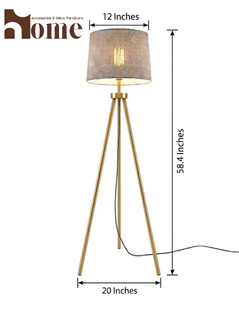 Modern Tripod Floor Lamp for Living Room | 58.4 Inches Tall Standing Lamp with 3 in 1 Light Shades for Drawing Room Corner - Image 9