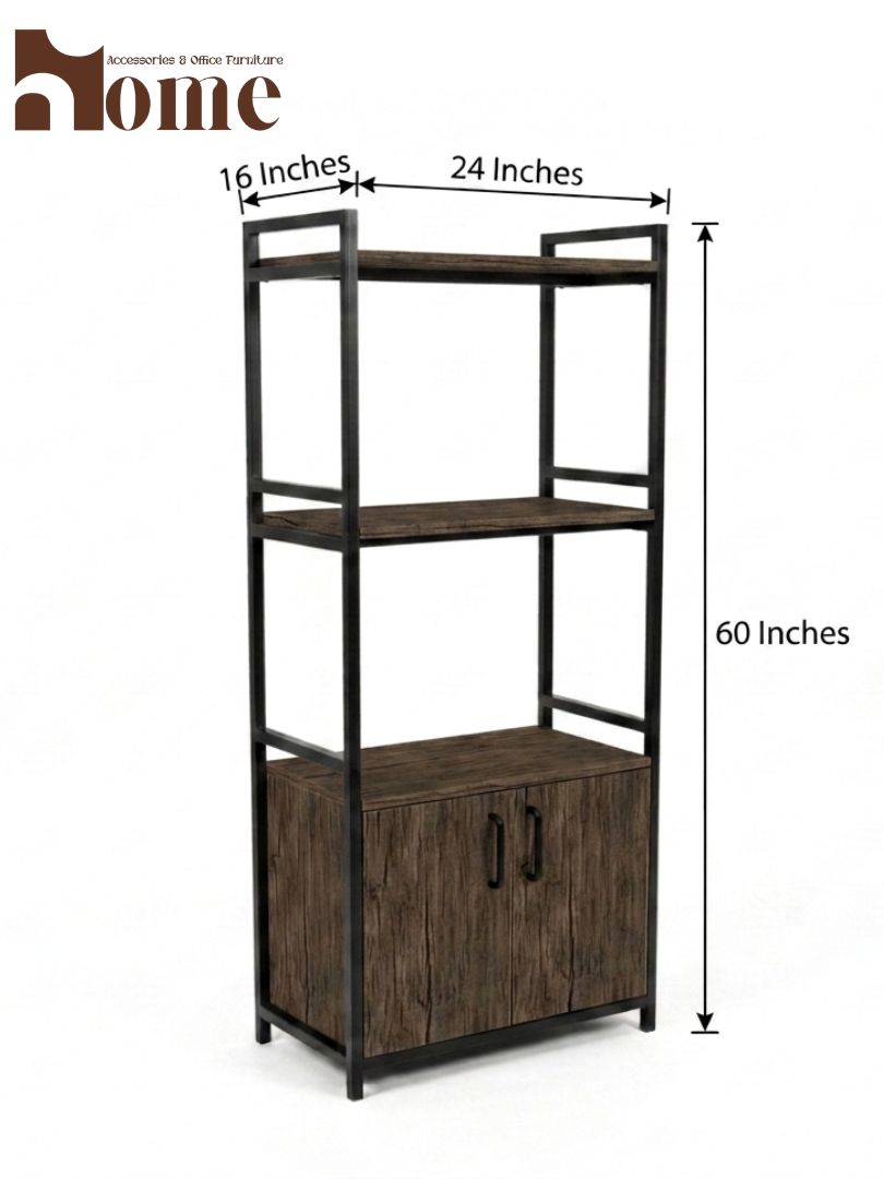 Modern 3-Tier Kitchen Rack with Storage Cabinet | Multi-Purpose Standing Microwave Oven Stand - Image 12