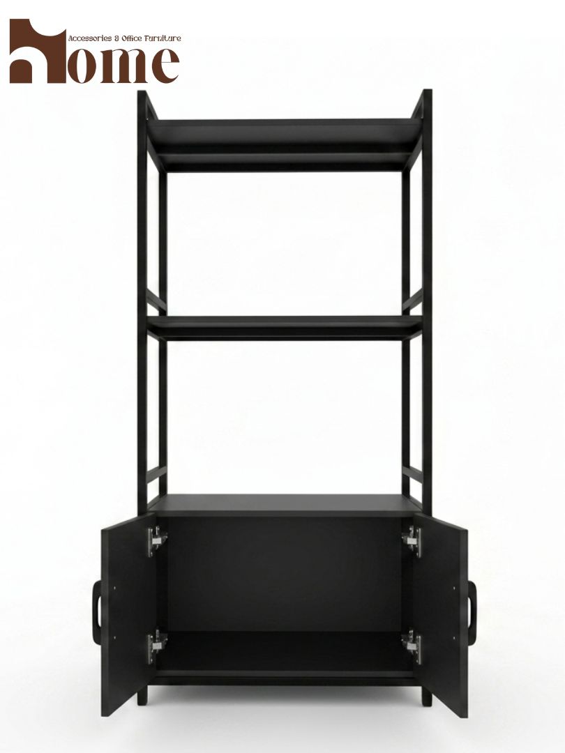 Modern 3-Tier Kitchen Rack with Storage Cabinet | Multi-Purpose Standing Microwave Oven Stand - Image 15