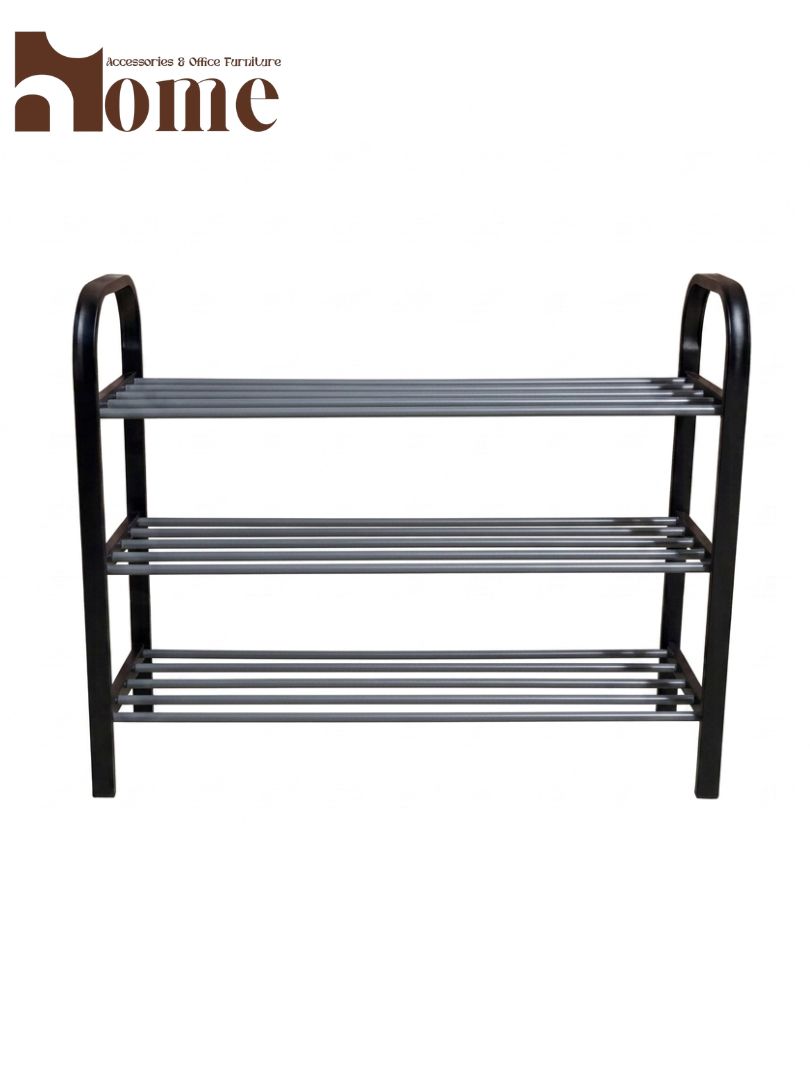 3-Tier Metal Shoe Rack | Heavy-Duty Space Saving Shoe Organizer - Image 7