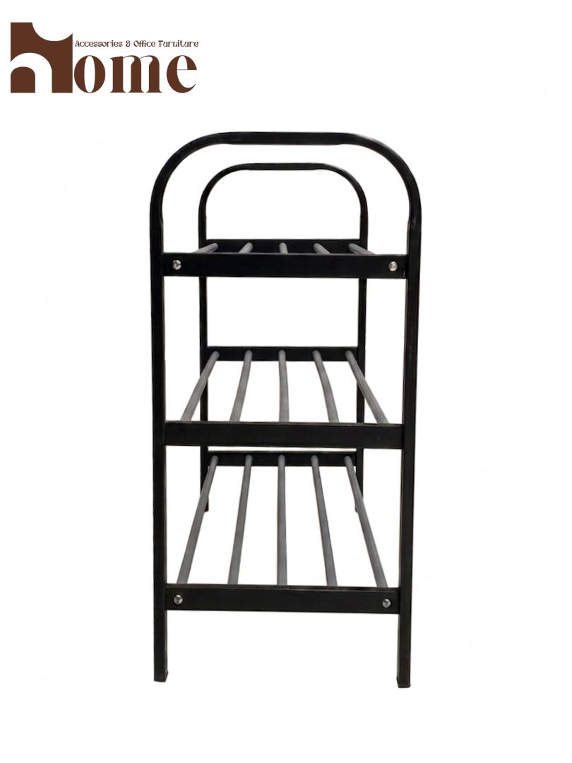 3-Tier Metal Shoe Rack | Heavy-Duty Space Saving Shoe Organizer - Image 9