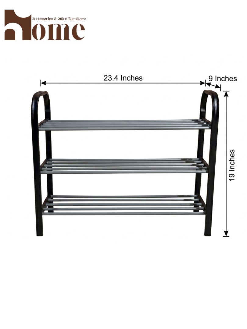 3-Tier Metal Shoe Rack | Heavy-Duty Space Saving Shoe Organizer - Image 10