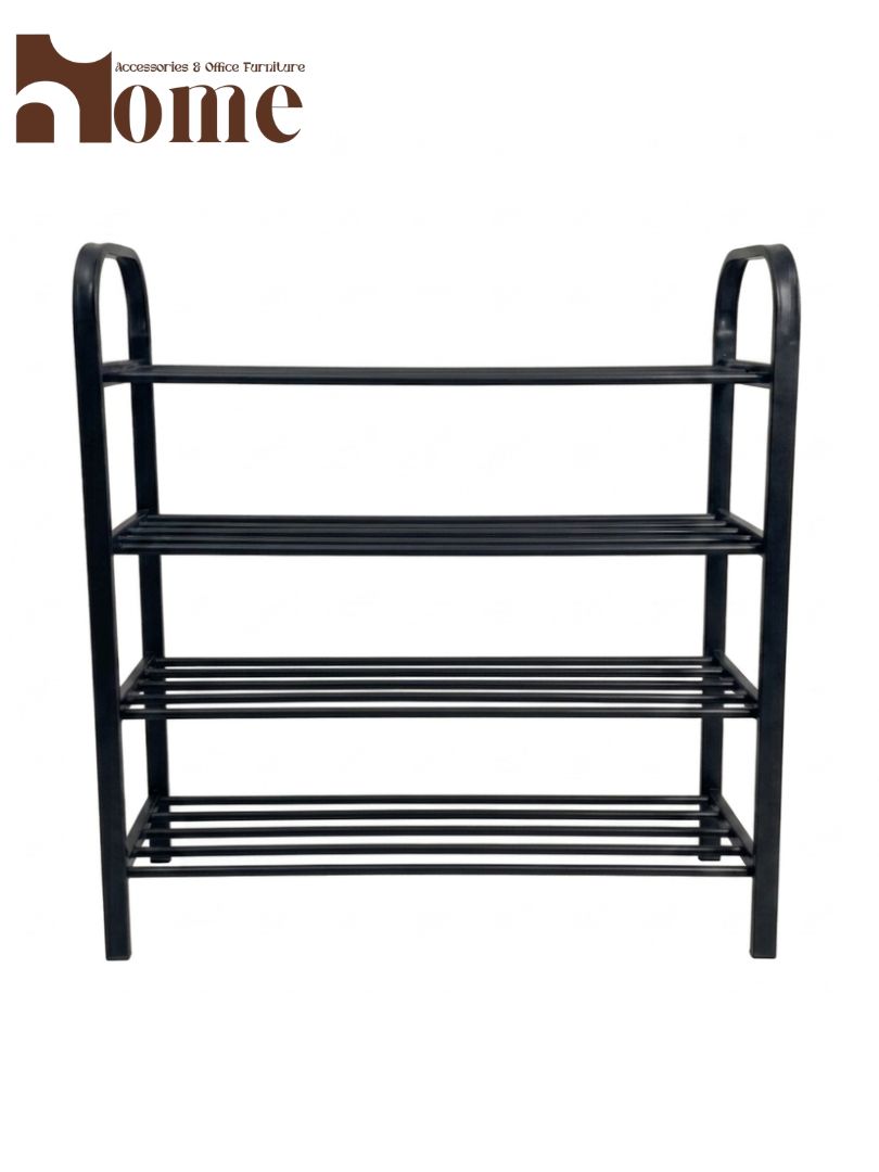 4-Tier Metal Shoe Rack | Heavy-Duty Space Saving Shoe Organizer - Image 8