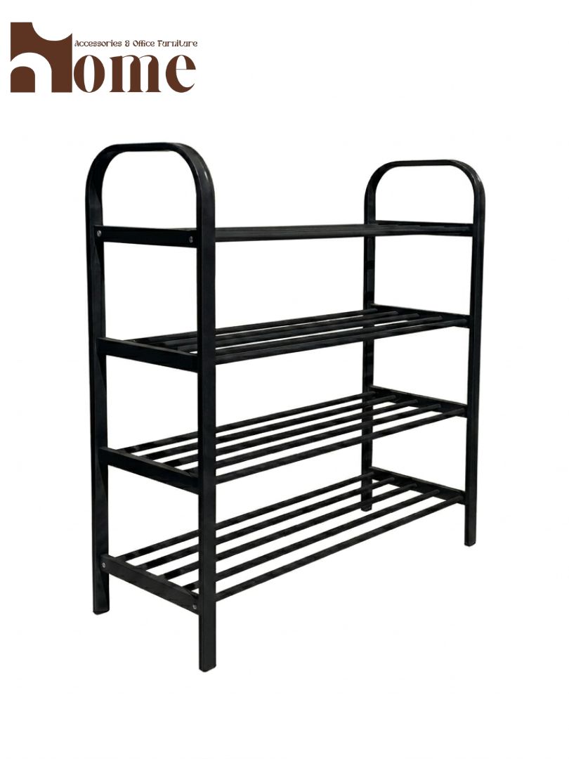 4-Tier Metal Shoe Rack | Heavy-Duty Space Saving Shoe Organizer - Image 9