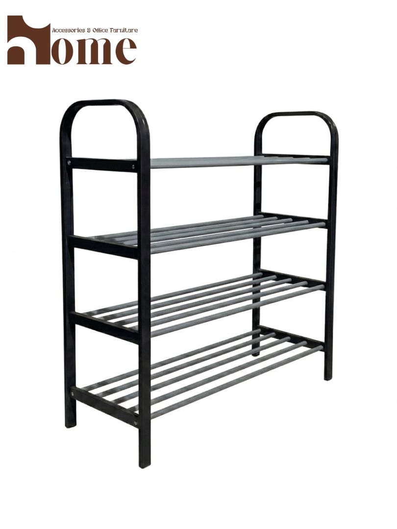4-Tier Metal Shoe Rack | Heavy-Duty Space Saving Shoe Organizer - Image 4