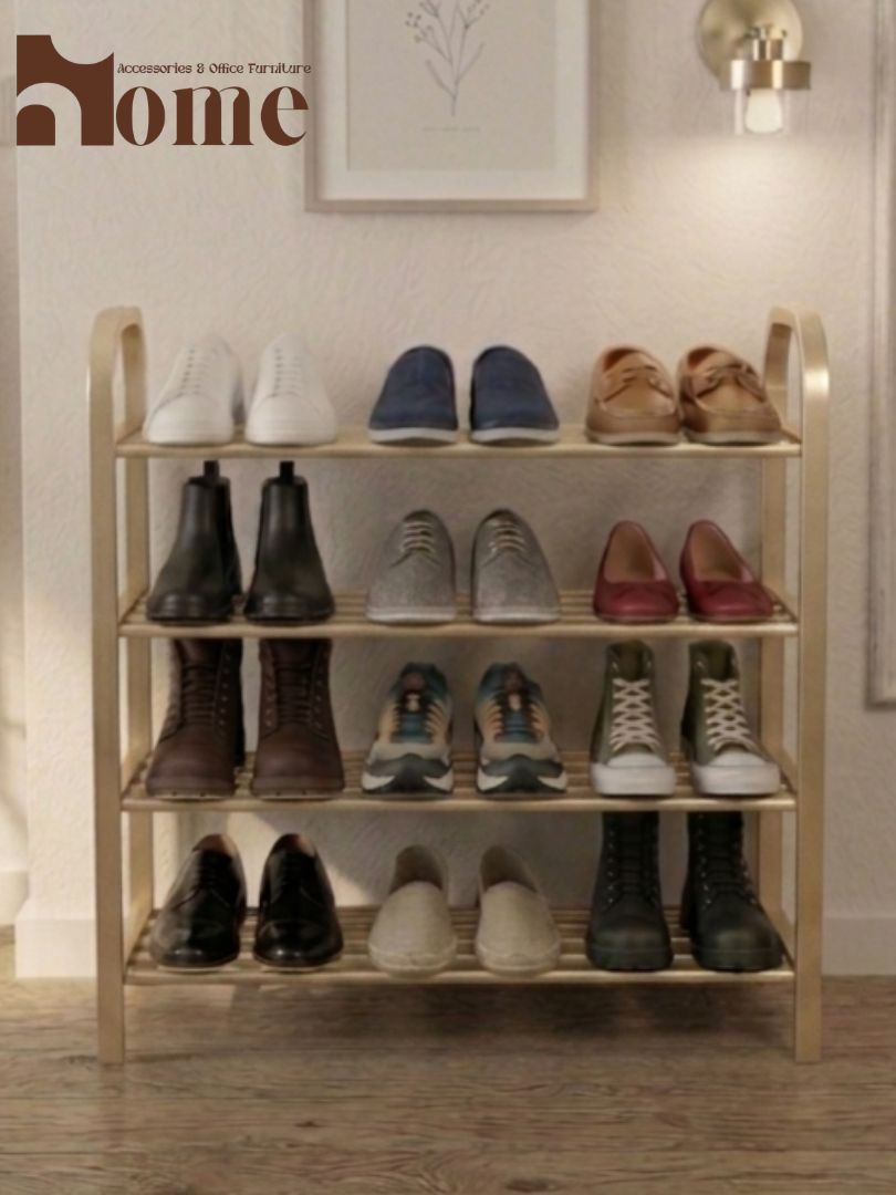 4-Tier Metal Shoe Rack | Heavy-Duty Space Saving Shoe Organizer - Image 12
