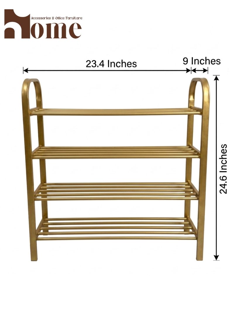 4-Tier Metal Shoe Rack | Heavy-Duty Space Saving Shoe Organizer - Image 16