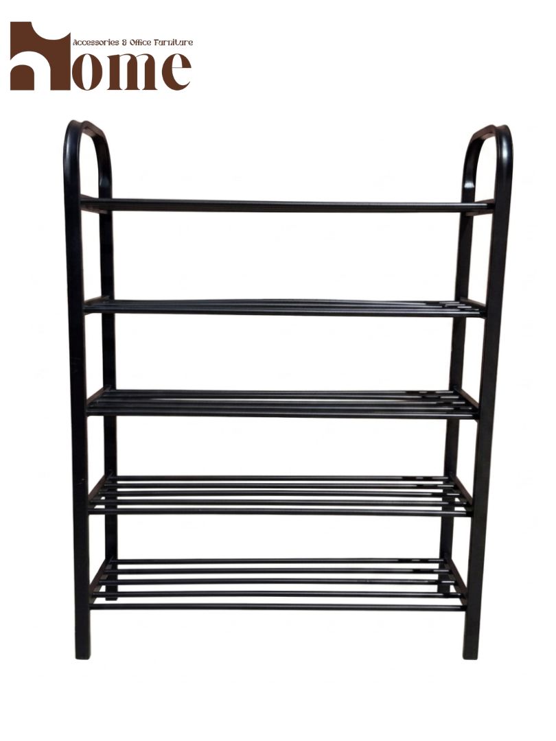 5-Tier Metal Shoe Rack | Heavy-Duty Space Saving Shoe Organizer - Image 7