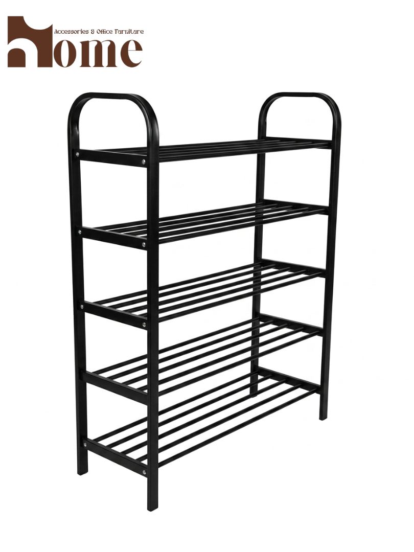 5-Tier Metal Shoe Rack | Heavy-Duty Space Saving Shoe Organizer - Image 8