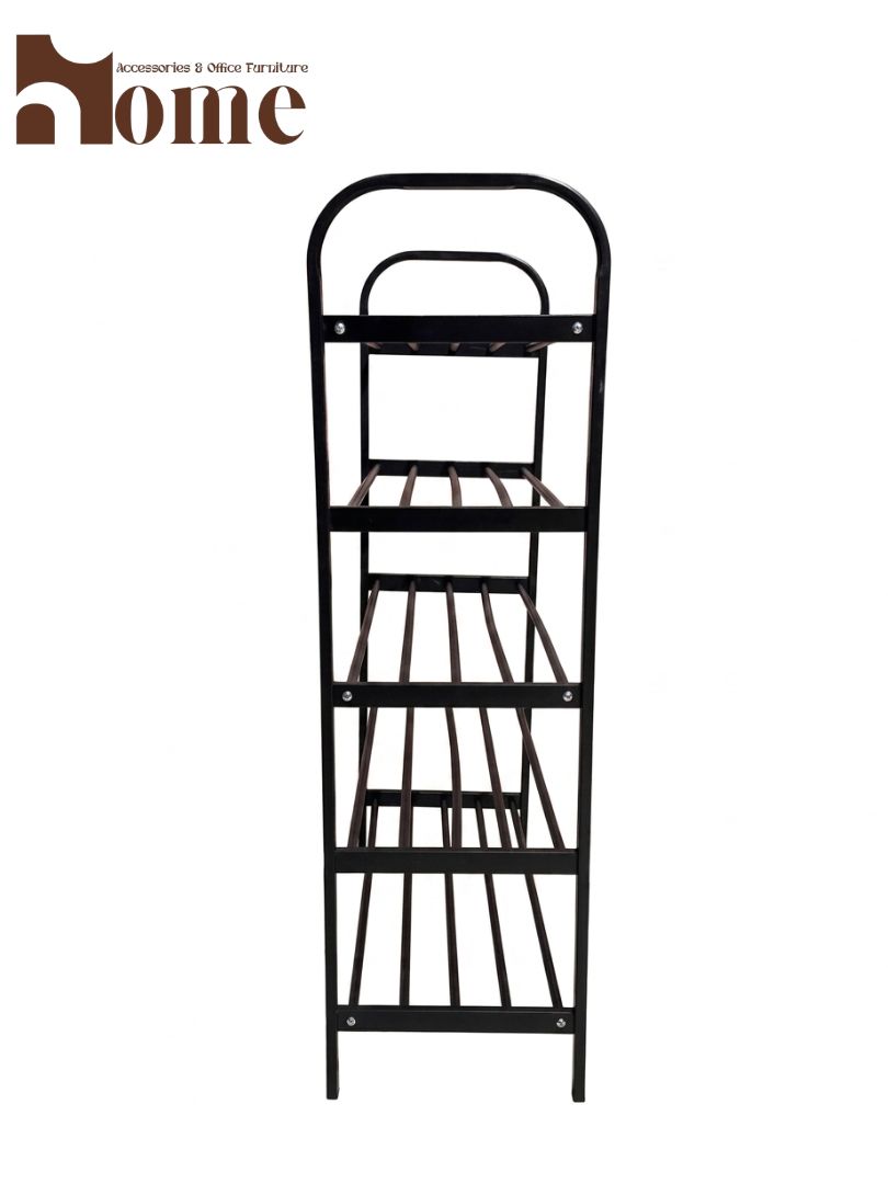 5-Tier Metal Shoe Rack | Heavy-Duty Space Saving Shoe Organizer - Image 9