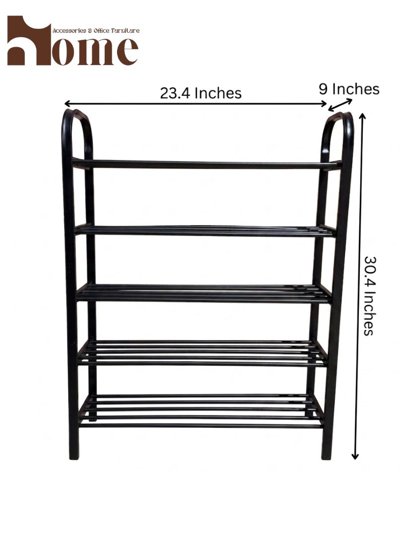 5-Tier Metal Shoe Rack | Heavy-Duty Space Saving Shoe Organizer - Image 10