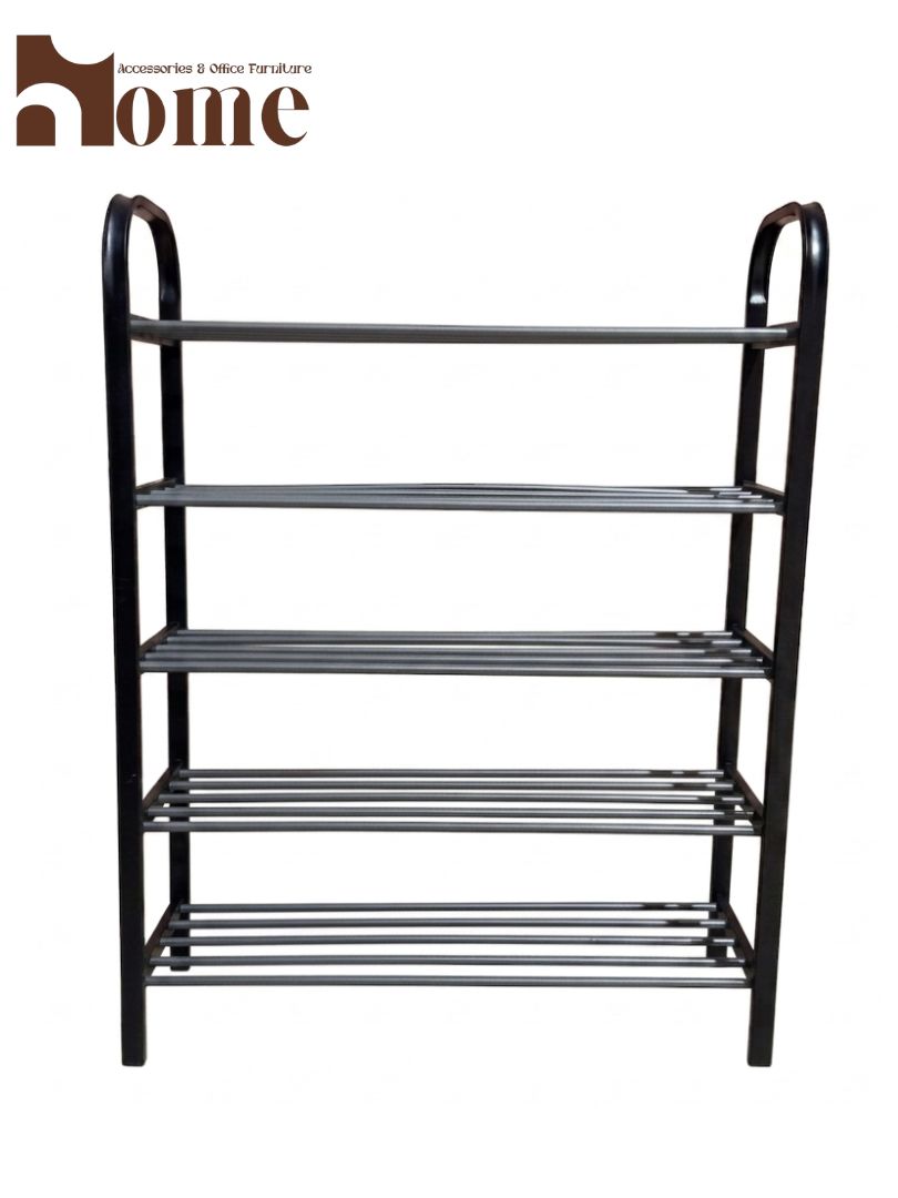5-Tier Metal Shoe Rack | Heavy-Duty Space Saving Shoe Organizer - Image 12