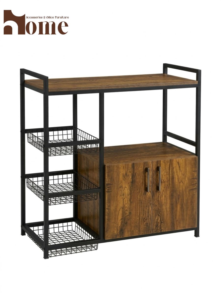 Kitchen Cabinet Rack with Baskets - Image 3