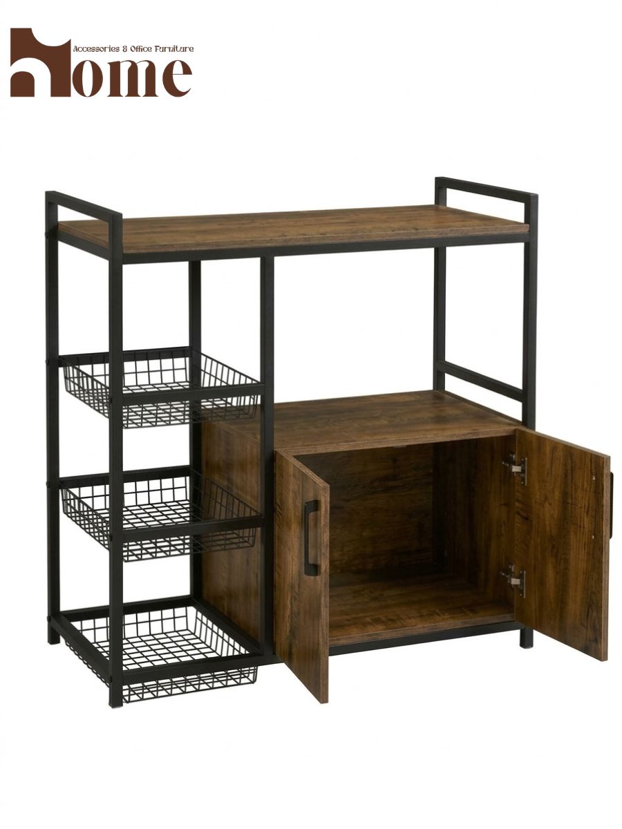 Kitchen Cabinet Rack with Baskets - Image 5
