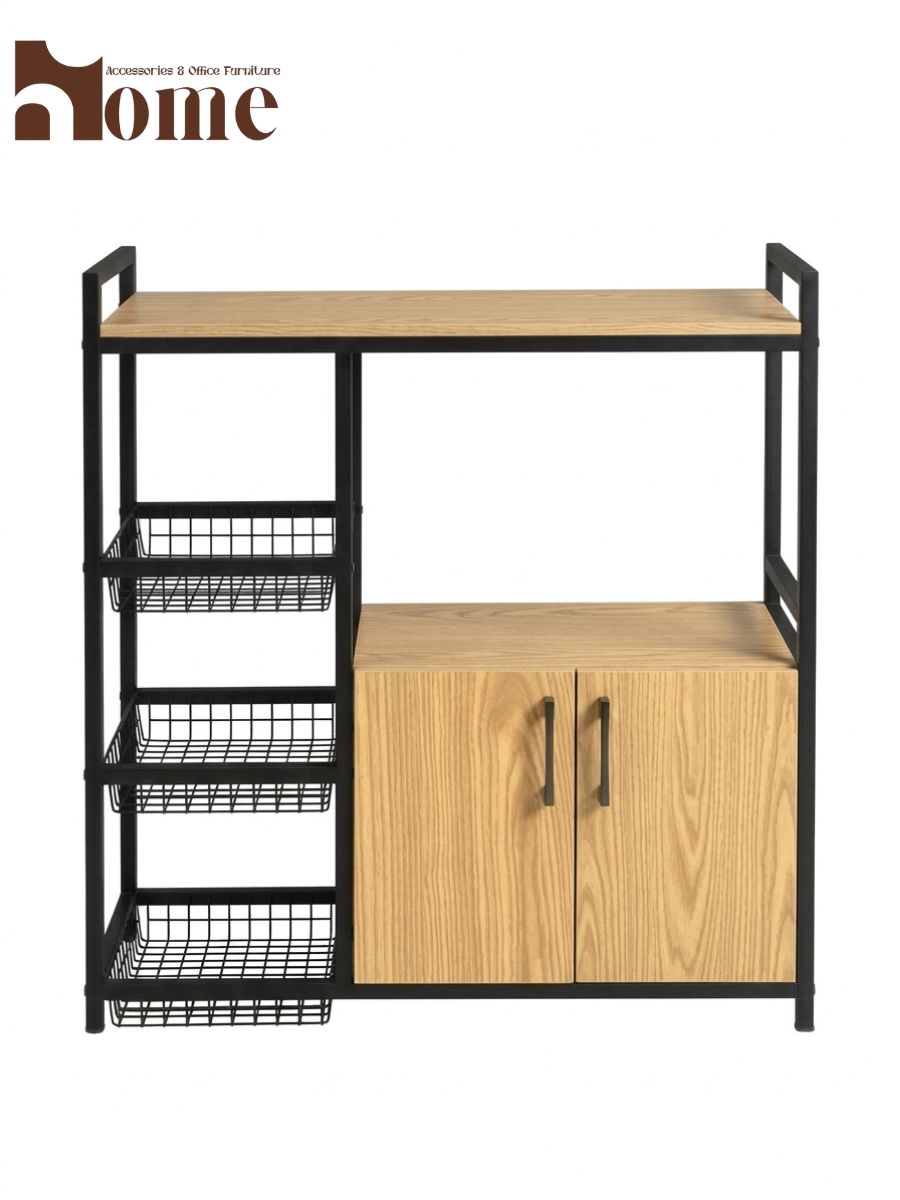 Kitchen Cabinet Rack with Baskets - Image 8