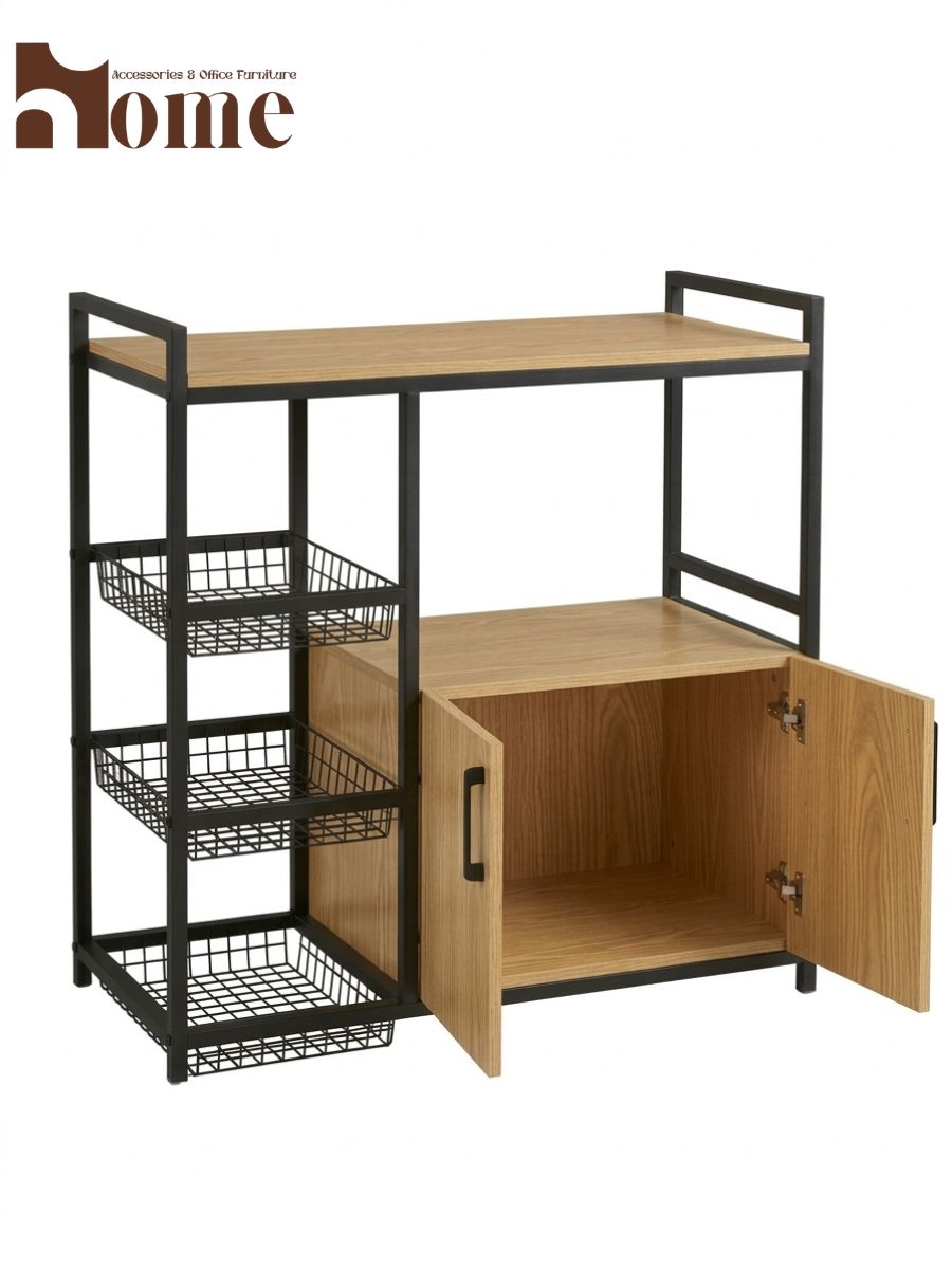 Kitchen Cabinet Rack with Baskets - Image 11