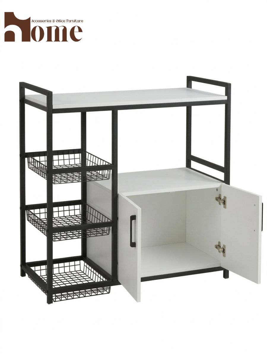 Kitchen Cabinet Rack with Baskets - Image 17