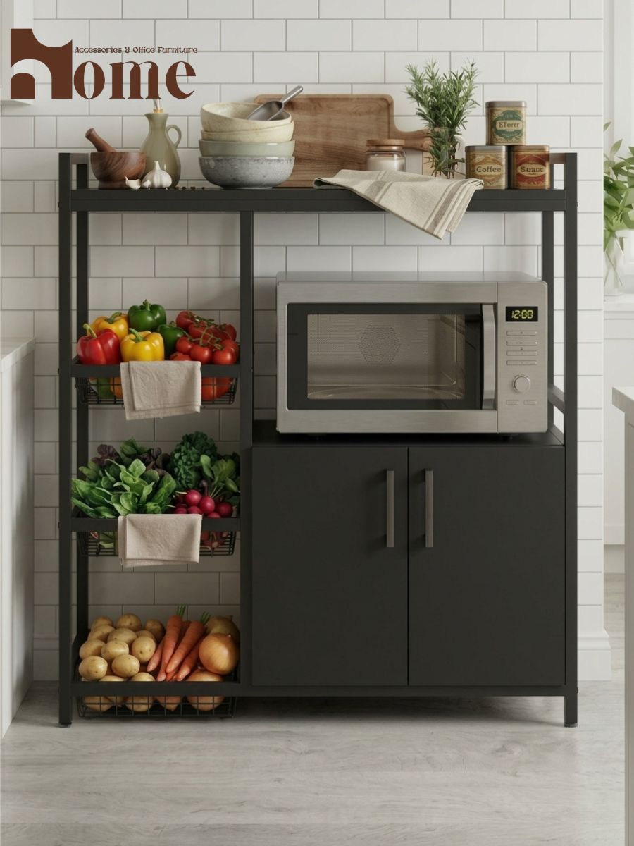 Kitchen Cabinet Rack with Baskets - Image 19