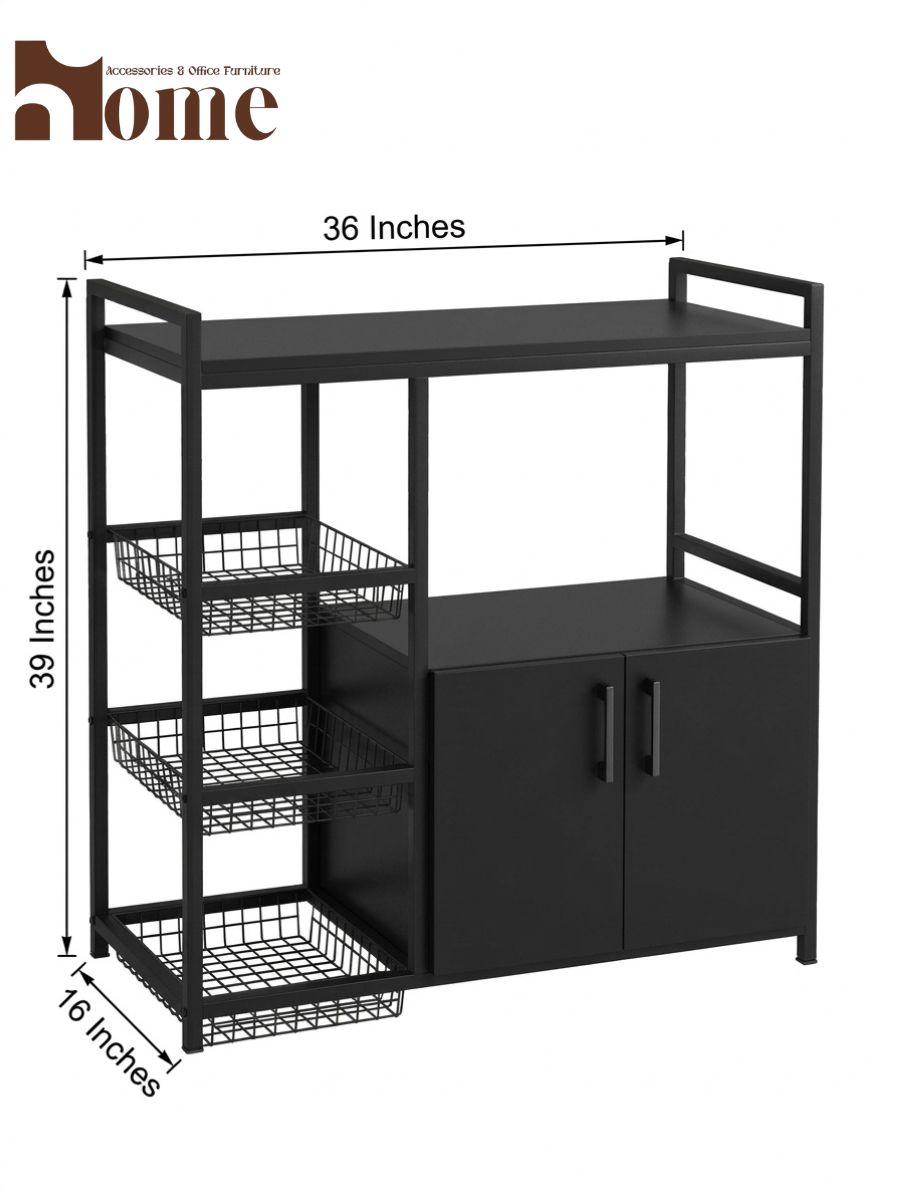 Kitchen Cabinet Rack with Baskets - Image 22