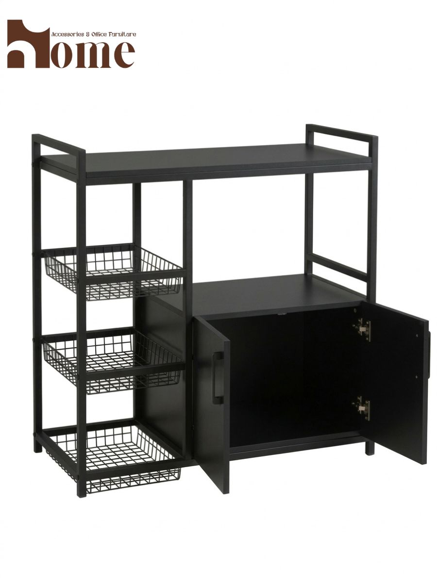 Kitchen Cabinet Rack with Baskets - Image 23