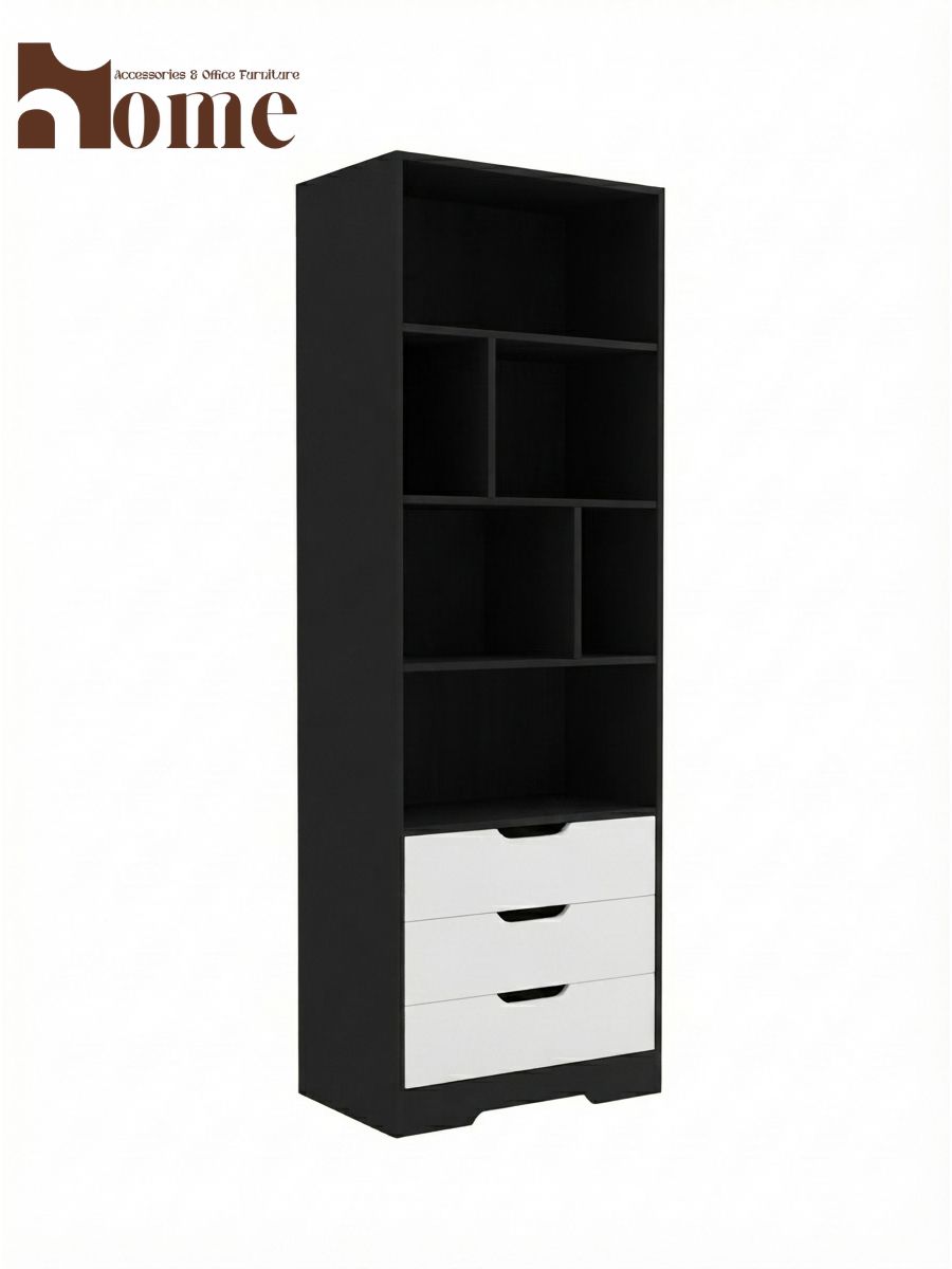 Bookshelf Rack with 3 Handle-less Drawers - Image 24